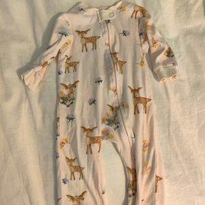 Sweet Doe Organic Baby Zip Front Loose Fit Footed Pajamas